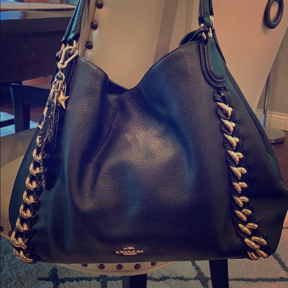 Black and Gold Coach handbag